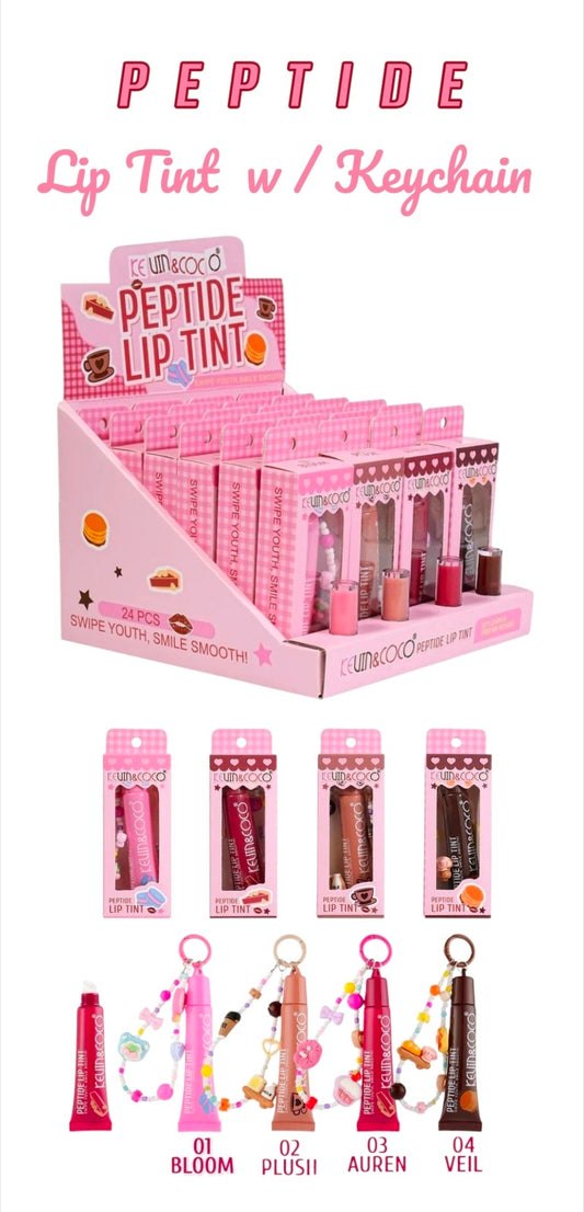 KEVIN&COCO Peptide Lip Tint w/ Keychain / 24pcs Display