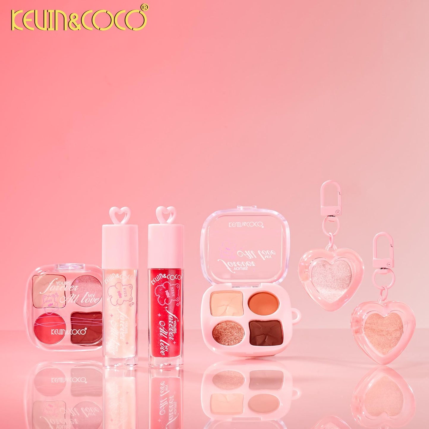 KEVIN&COCO Love In Bloom Keychain Makeup set / 12set Display