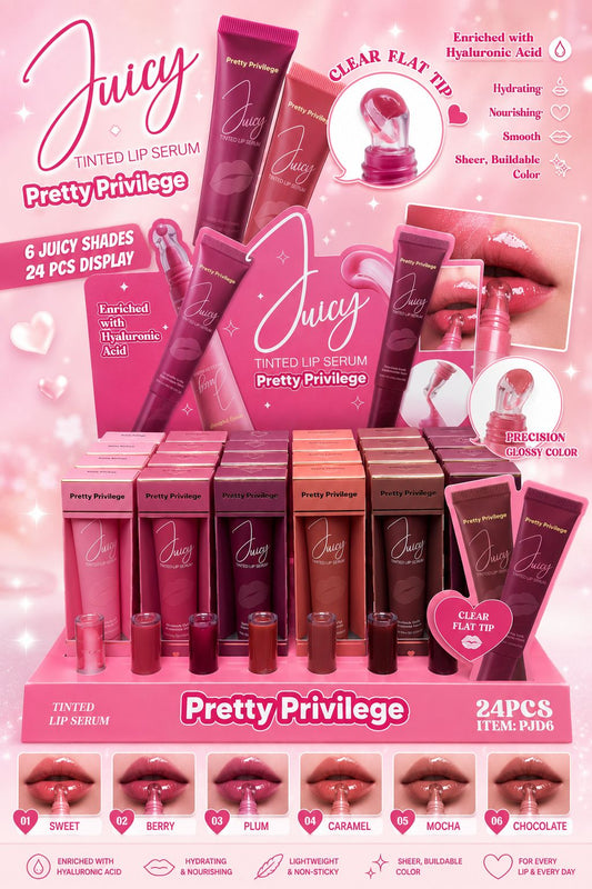 PRETTY PRIVILEGE Tinted Lip Serum / 24pcs Display