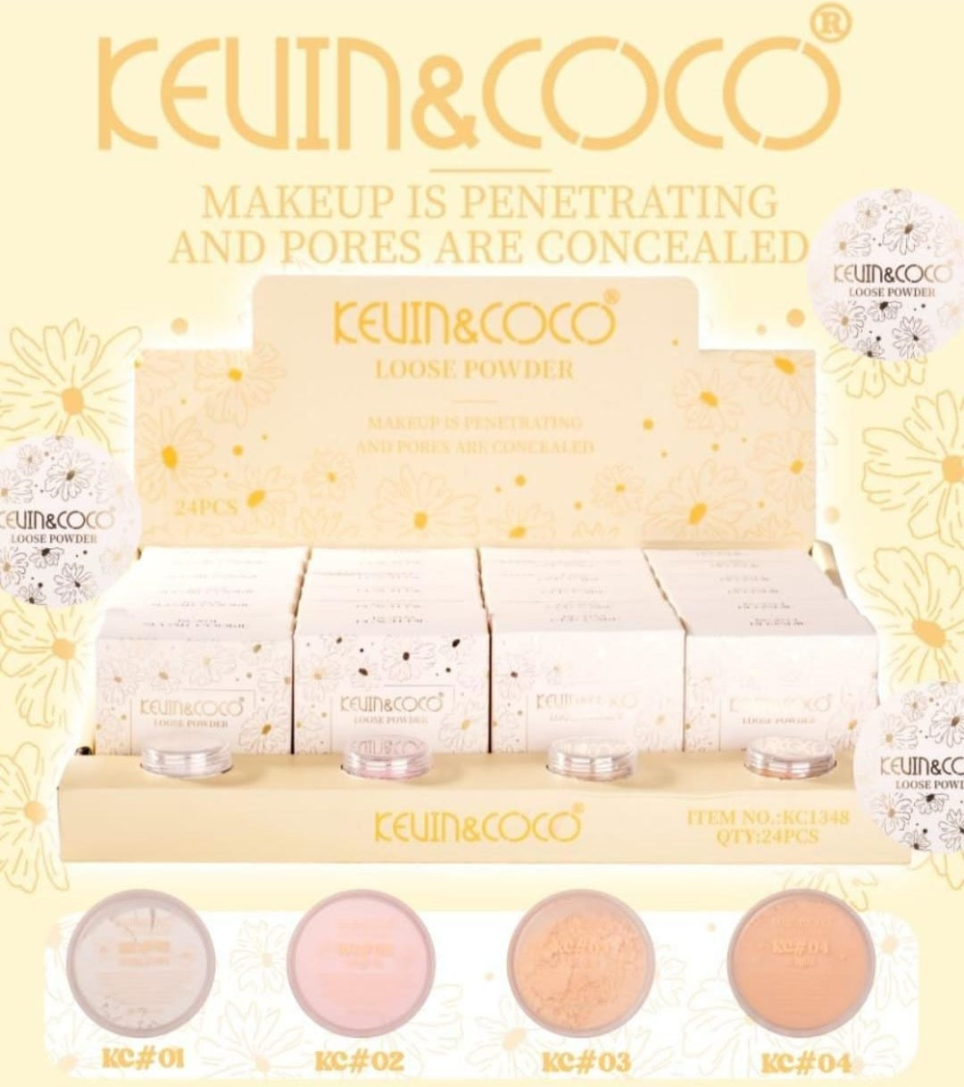 KEVIN&COCO Loose Setting Powder / 24pcs Display