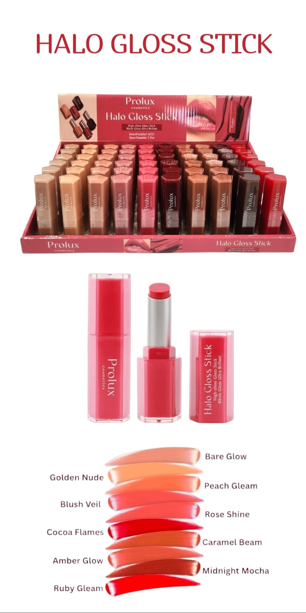 PROLUX Halo Gloss Stick / 60pcs Display