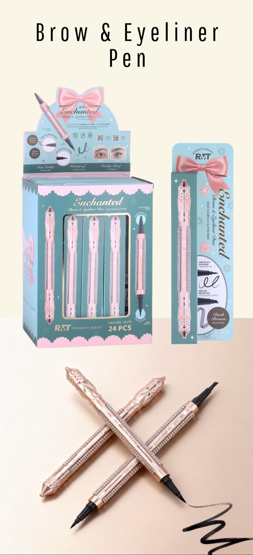 Romantic Beauty Enchanted Eyebrow & Eyeliner Dou #EL210 / 24pcs Display