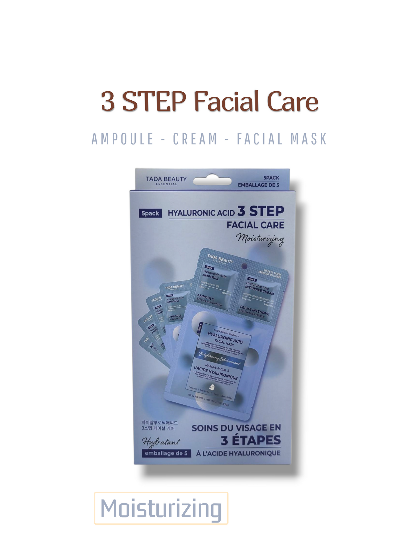 TADA BEAUTY Hyaluronic Acid 3 Step Fácil Care - Moisturizing