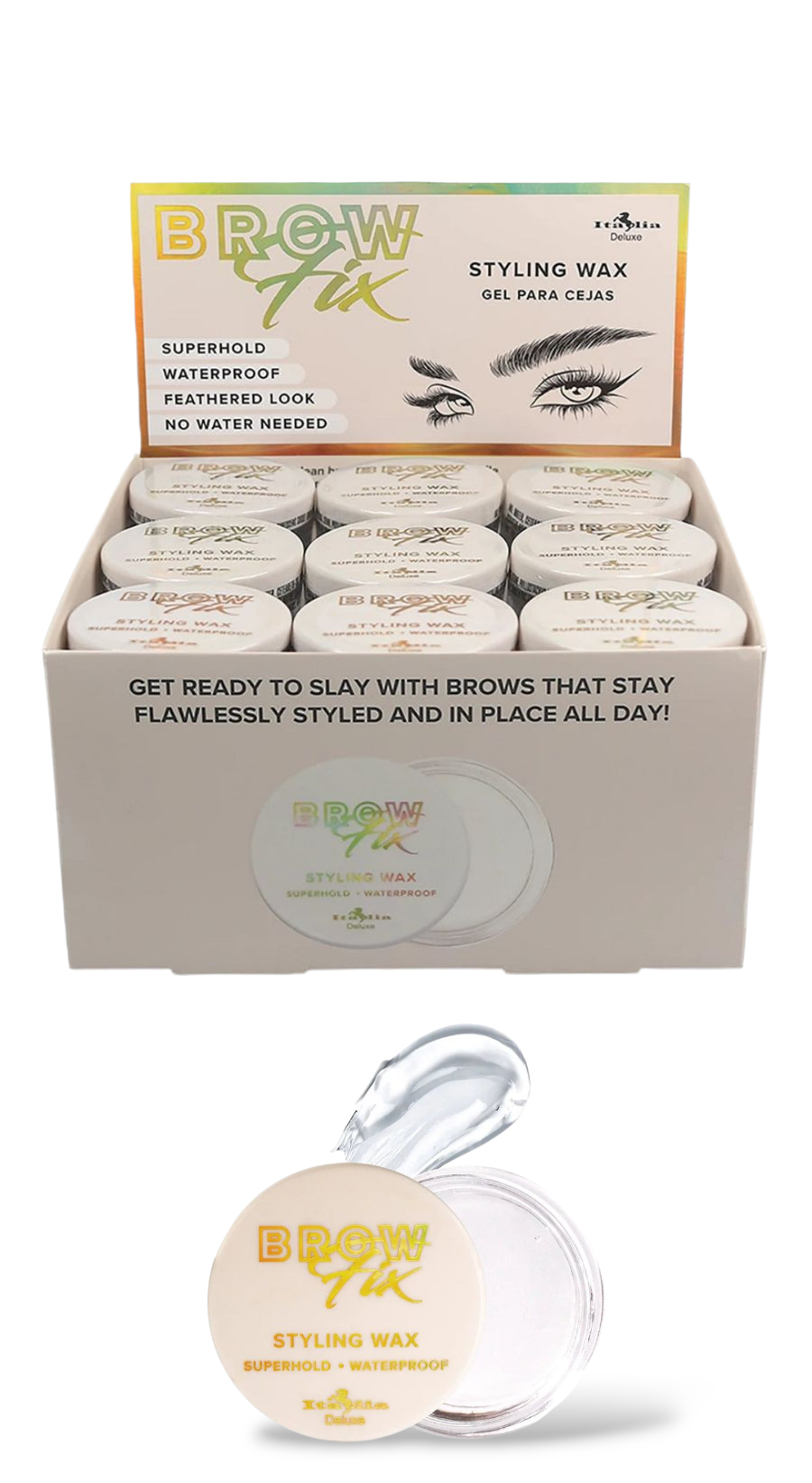 ITALIA DELUX Brow Fix Styling Wax #BF820 / 36pcs Display