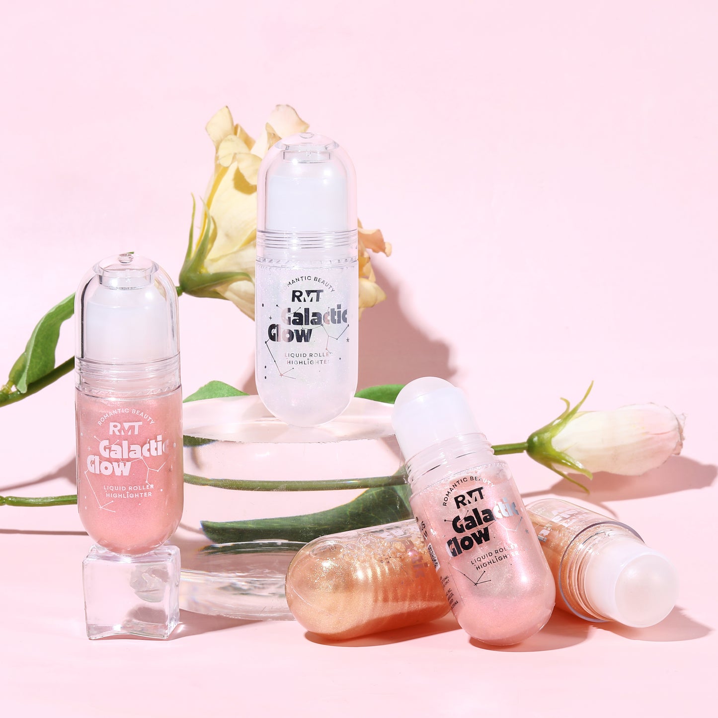 ROMANTIC BEAUTY Galactic Glow Liquid Roller  - Face & Body / 12pcs Display