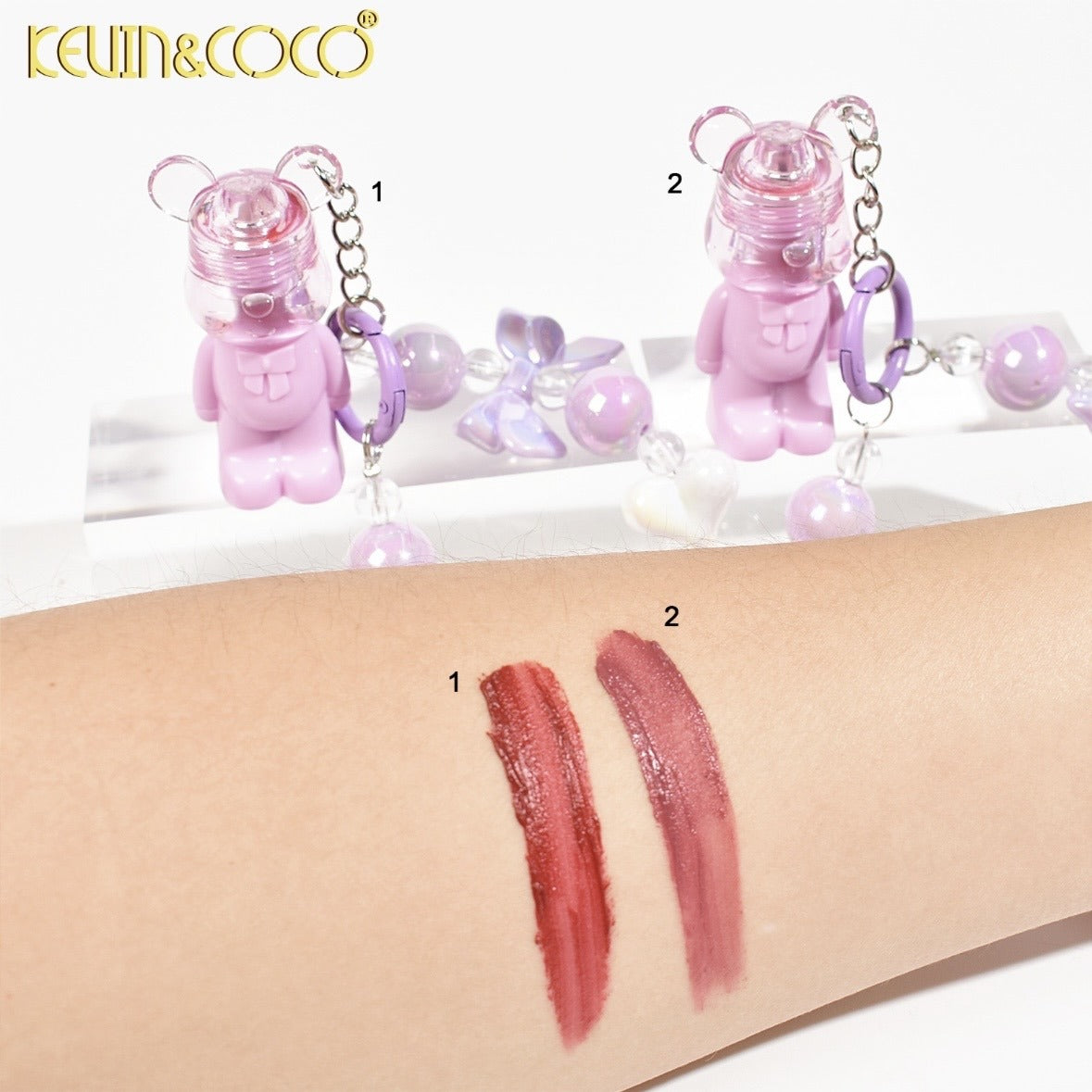 KEVIN&COCO Keychain labial mud - Red Shades / 12pcs Display