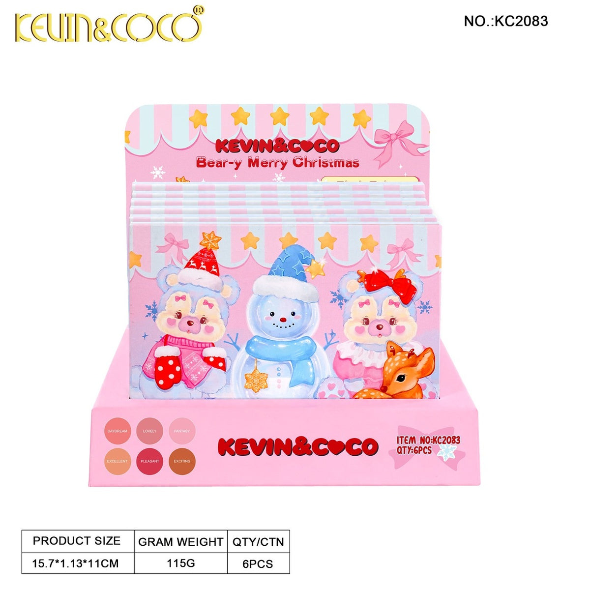 KEVIN&COCO Blush Palette #KC2083 / 6PCS Display