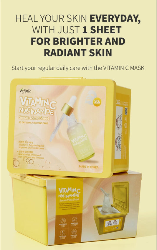 ESFOLIO Vitamin C Niacinamide Essence Mask Sheet
