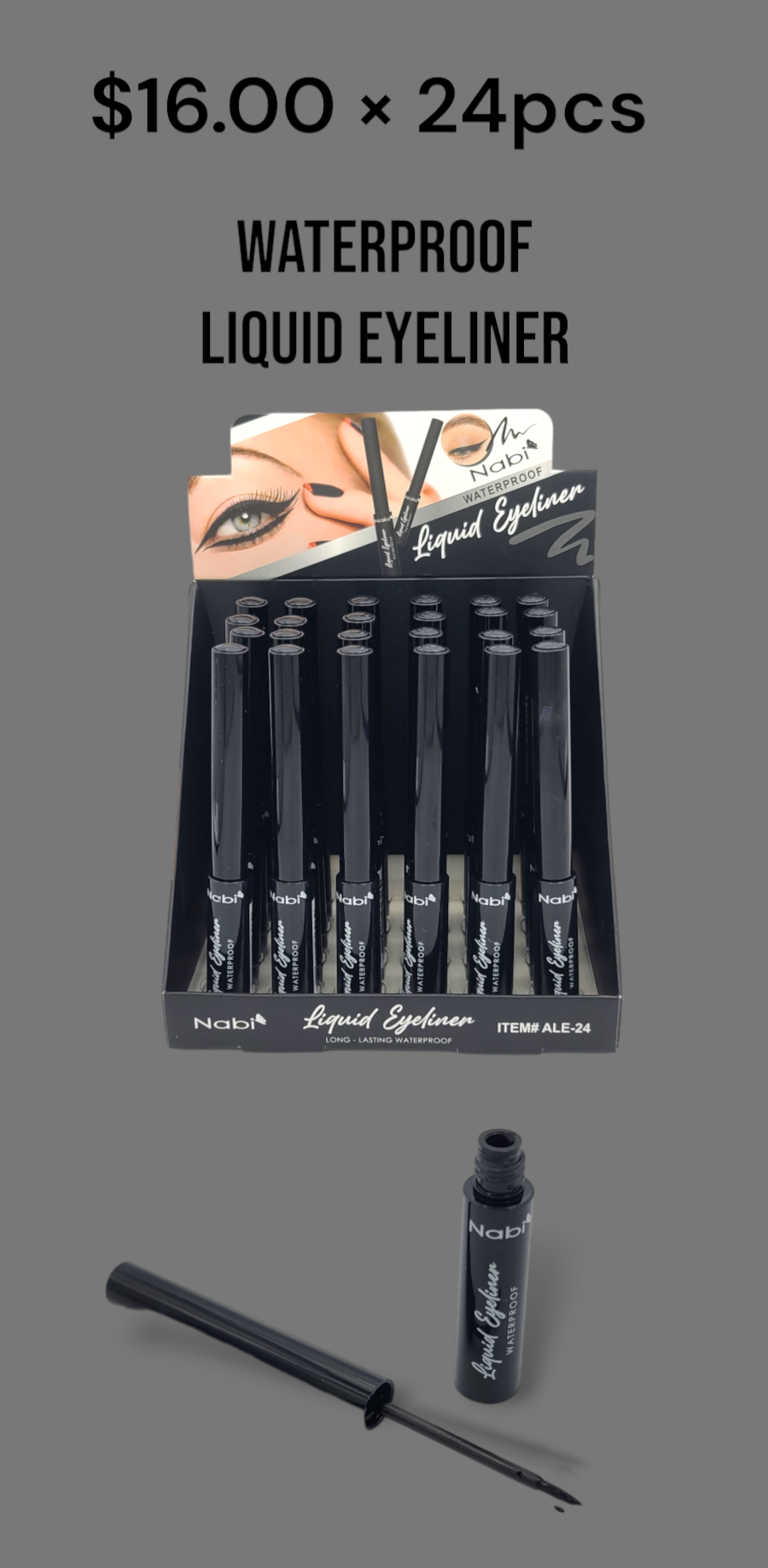 Nabi - Waterproof Liquid Eyeliner #ALE-24