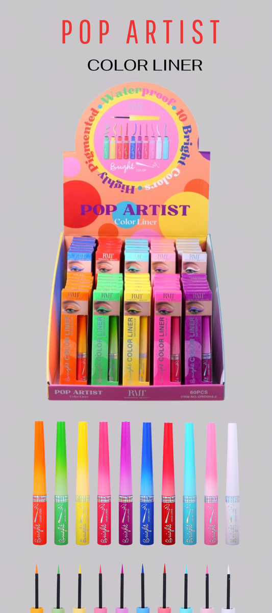 ROMANTIC BEAUTY Color Pop Waterproof Color Liner / 60pcs Display