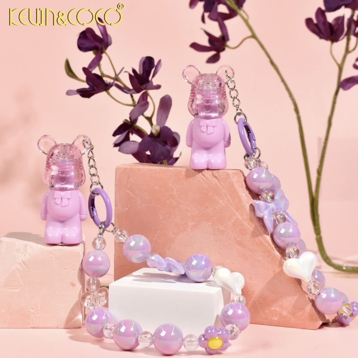 KEVIN&COCO Keychain labial mud - Red Shades / 12pcs Display