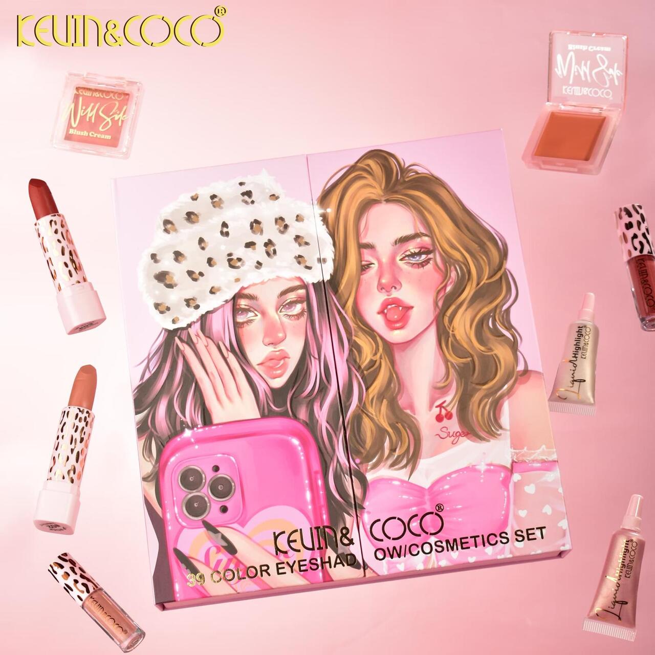 KEVIN&COCO 39 Color Eyeshadow ow/Cosmetics Set