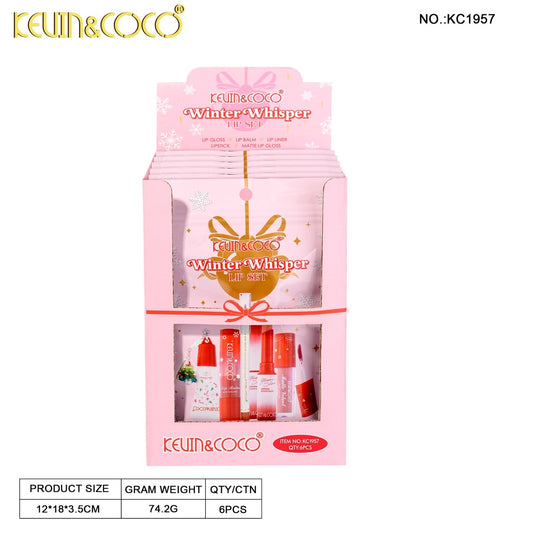 KEVIN&COCO Winter Whisper Lip Set #KC1957 / 6pack Display
