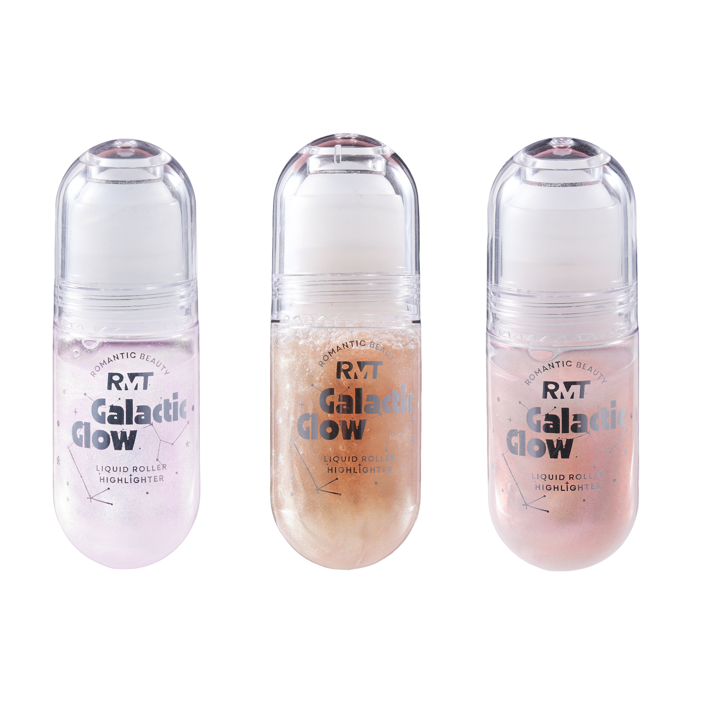 ROMANTIC BEAUTY Galactic Glow Liquid Roller  - Face & Body / 12pcs Display