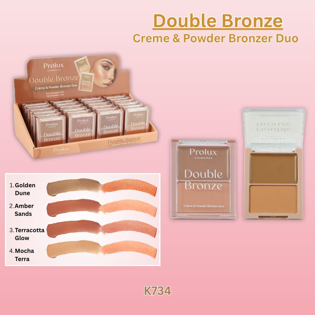 PROLUX Double Bronze Creme & Powder Bronzer duo / 24pcs Display