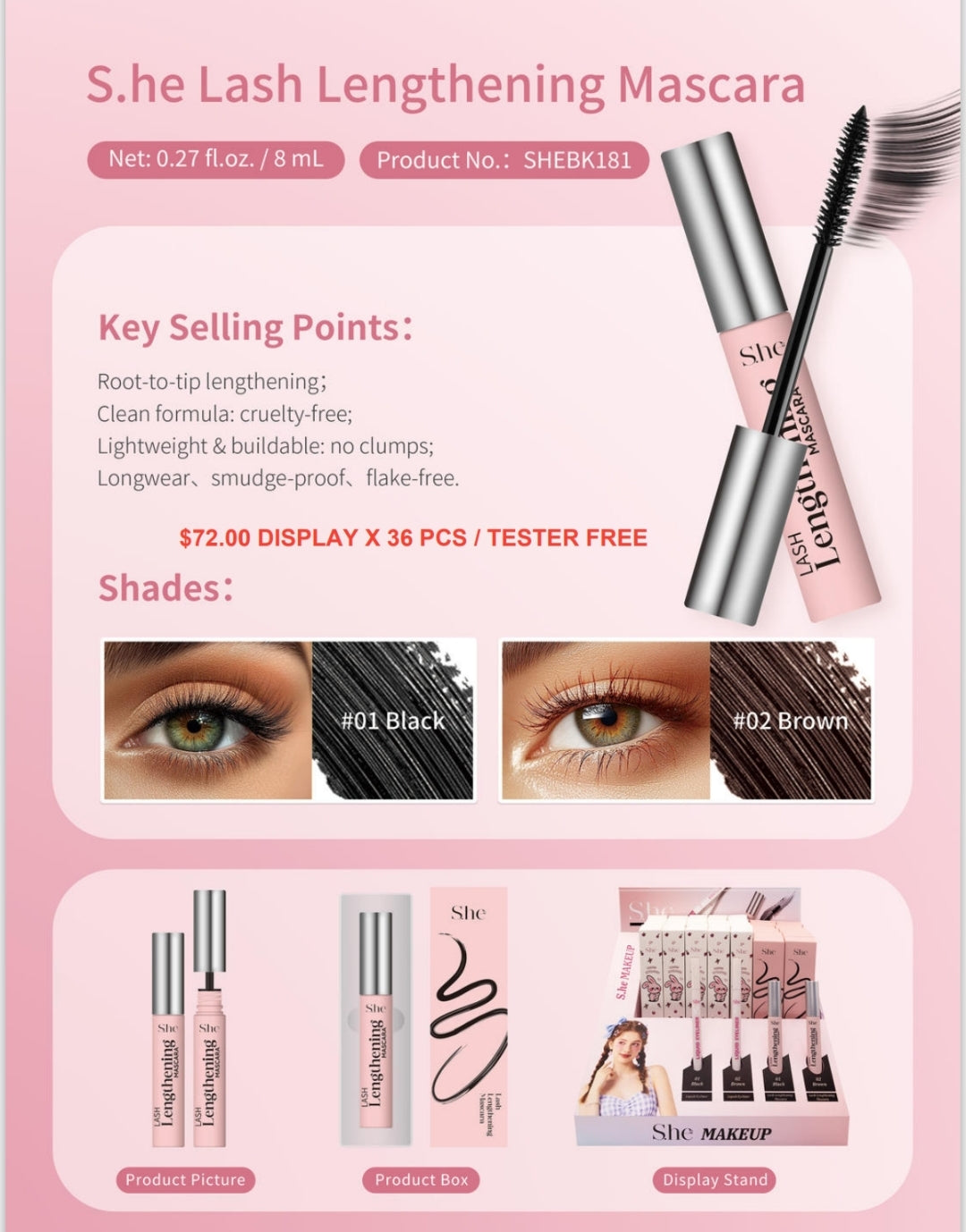 SHE MAKEUP Matching Floor Display Stand - Free