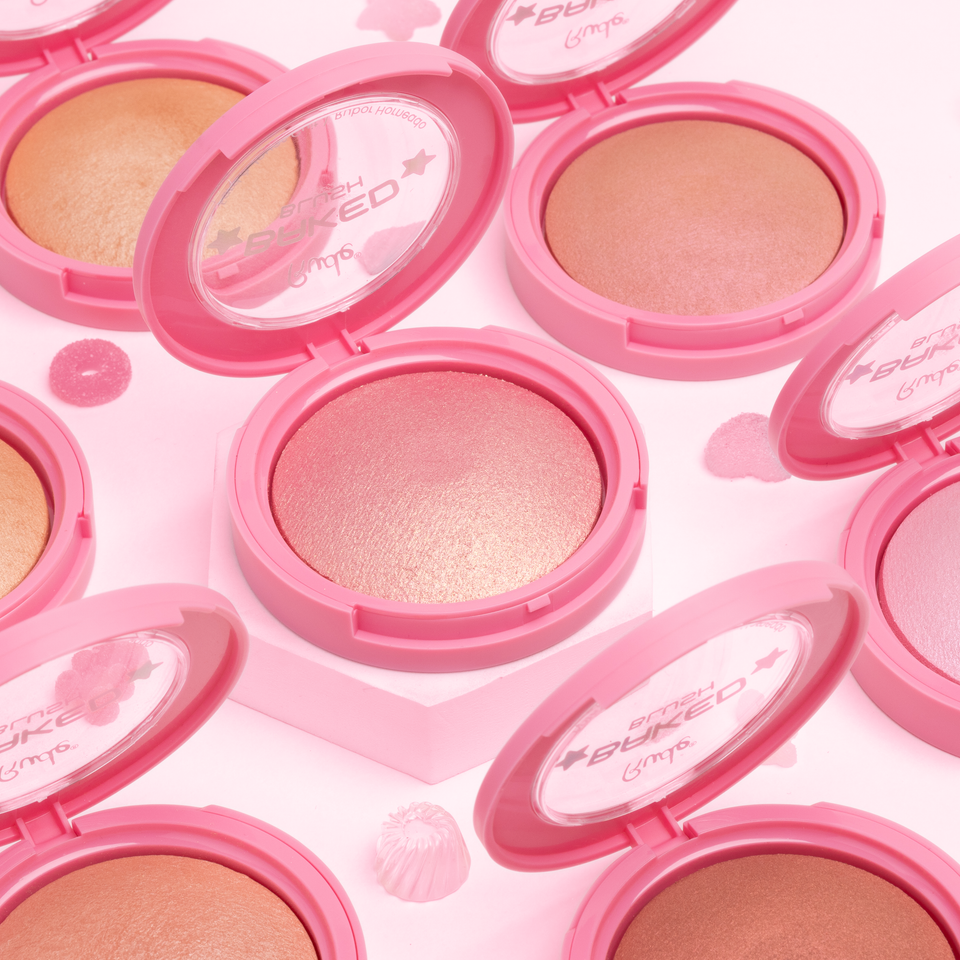RUDE COSMETIC Baked Blush w/Display / 72pcs + Tester
