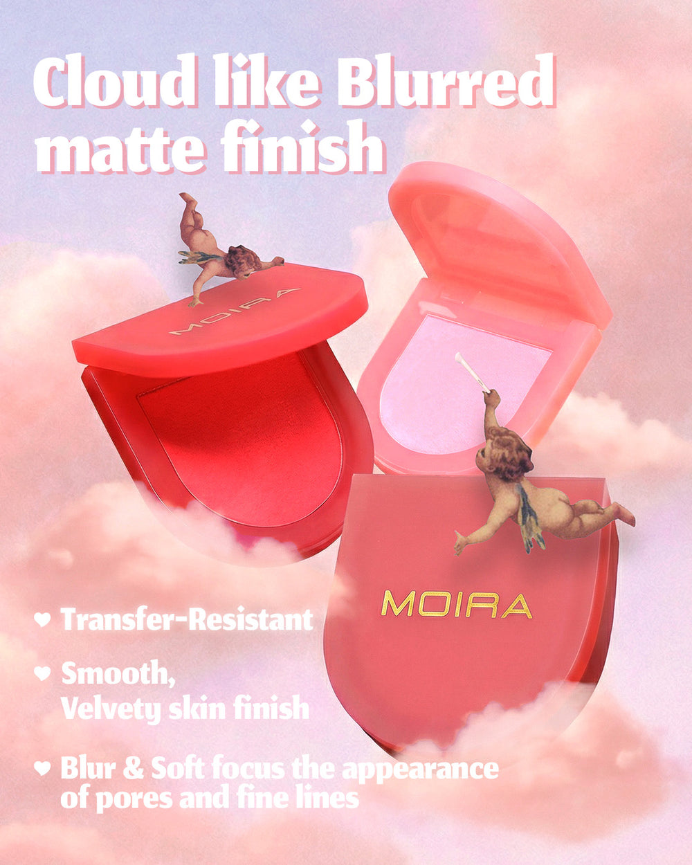 MOIRA Love Blur Blush Set w/Display 39pcs Display + Tester (#12 out of stock)