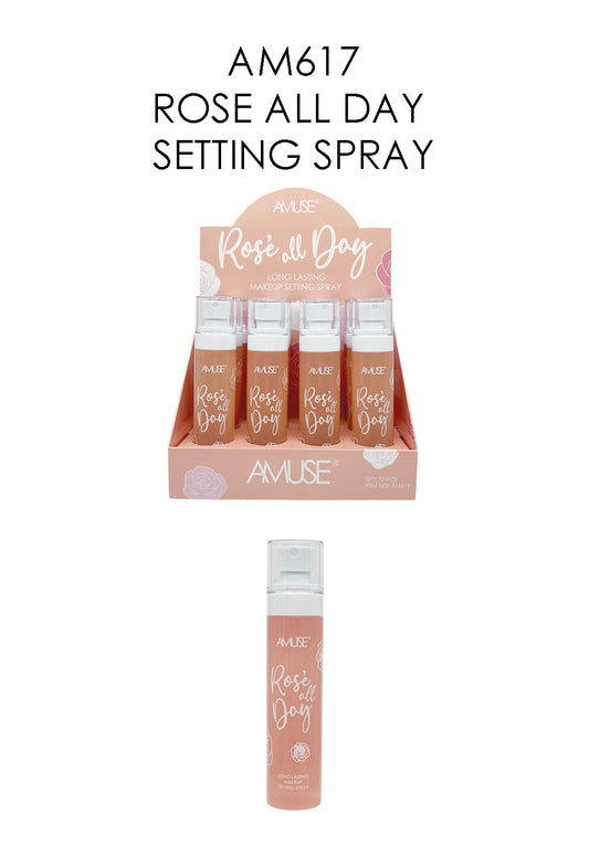 AMUSE Rose All Day Setting Spray Long-lasting  / 12pcs Display