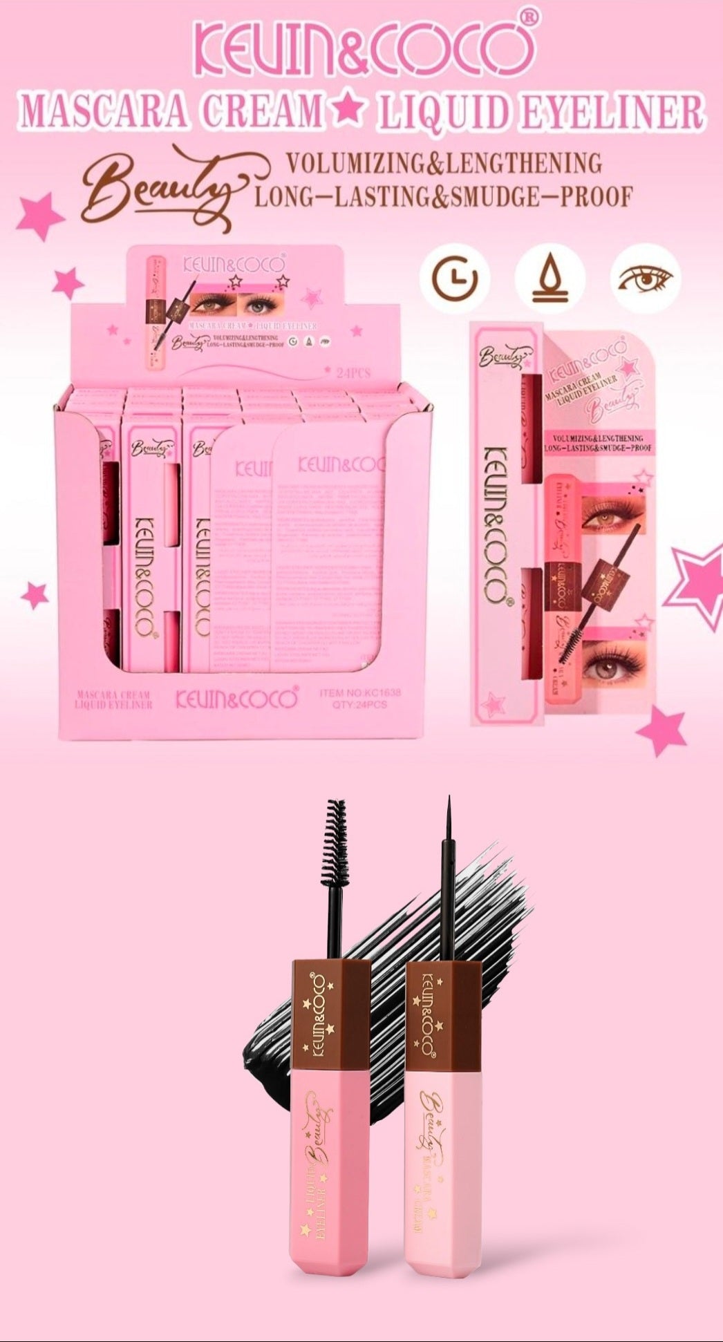 KEVIN&COCO Mascara & Liquid Liner / 24pcs Display