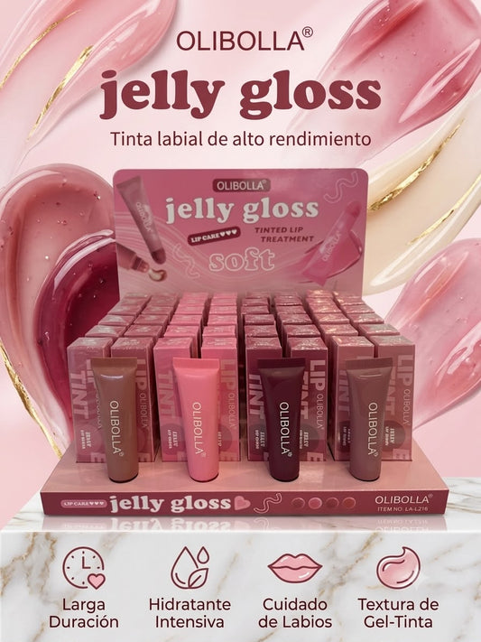 OLIBOLLA  Lip Tinte Jelly Gloss / 48pcs Display + Tester