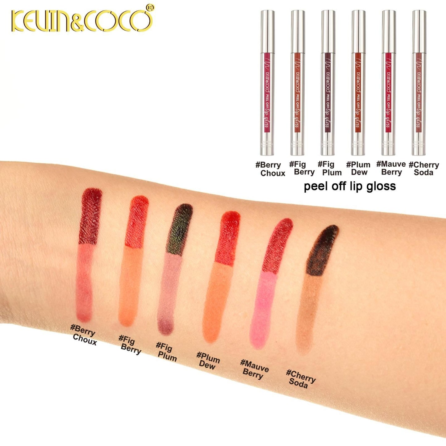 Brillo labial de arrastre KEVIN&COCO Lumina Kiss / Exhibidor de 24 unidades