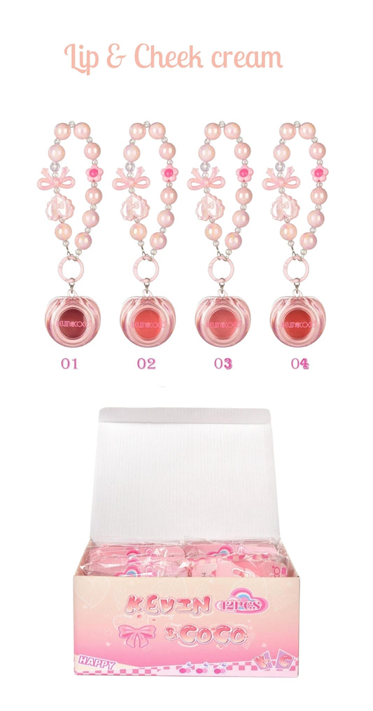 KEVIN&COCO Keychain Lip & Cheek Cream / 12pcs Display