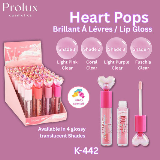 PROLUX Heart Pops Lip Gloss / 24pcs Display