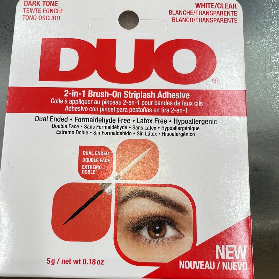 DUO GLUE - RED - 2 EN 1 BRUSH ON STRIPLASH ADHESIVE / 6PCS PK